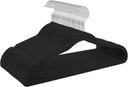 Velvet Hangers Non-Slip Velvet Hangers Premium Suit Hangers Ultra Thin Space Saving 360 Degree Swivel Hook Clothes Hangers Velvet (Black Velvet)