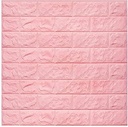 Pink 3D Brick Wallpaper PE Foam self Adhesive Brick Design Wall Stickers/DIY Wallpaper for Home Hotel Living Room Bedroom Café Decor