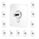 Adhesive Hooks Heavy Duty Wall Hooks, Nail Hook for Hanging Coat, Hat,Towel Robe Hook Rack Wall Mount- Bathroom and Bedroom Hooks for Wall