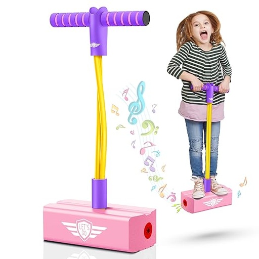 Gifts for 3-12 Year Old Boys Girls, Foam Pogo Jumper for Kids Fun Toys for Kids 5-7 Pogo Stick for Kids Cool Toys for Autistic Fun Sports Games for Kids,Presents for Girls, Pink