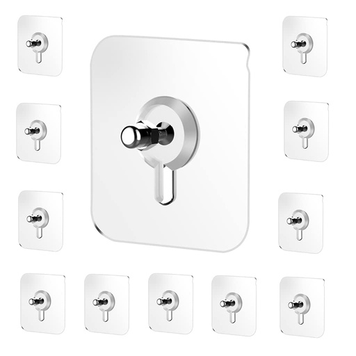 Adhesive Hooks Heavy Duty Wall Hooks, Nail Hook for Hanging Coat, Hat,Towel Robe Hook Rack Wall Mount- Bathroom and Bedroom Hooks for Wall