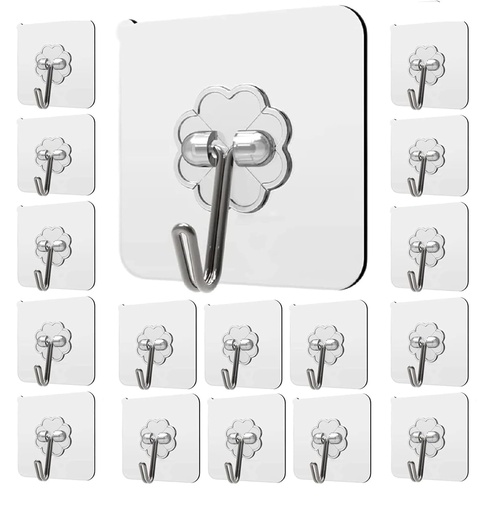 Flower Hooks for Wall Without Drilling Self Adhesive Hooks for Wall Heavy Duty Strong Nail Free for Hanging Photo Frame