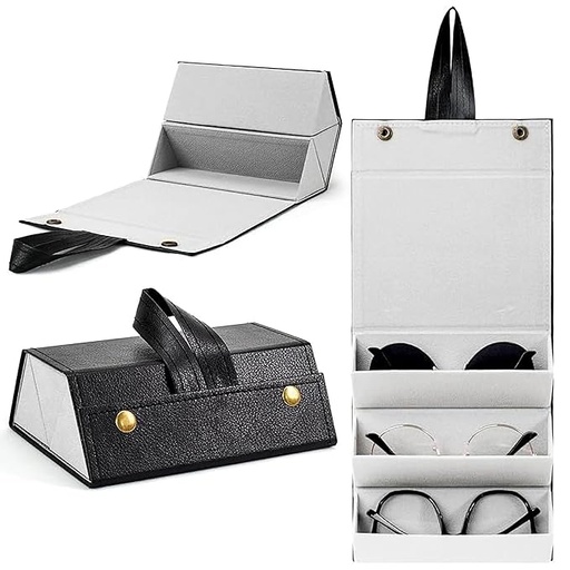 Travel Sunglasses Organizer,Premium Sunglass Travel Case for Multiple Pairs,Sunglasses Travel Case with Slots Portable Sunglasses Travel Case,Sunglass Organizer Travel for Men & Women