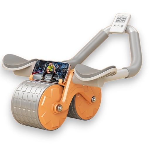 New Ab roller Wheel, Automatic Rebound 2 In 1 For Abs Workout, Abdominal Fitness Wheel for men women, Dynamic Core Trainer Plank Exercise Wheels with Phone Stand For Home Gym Fitness