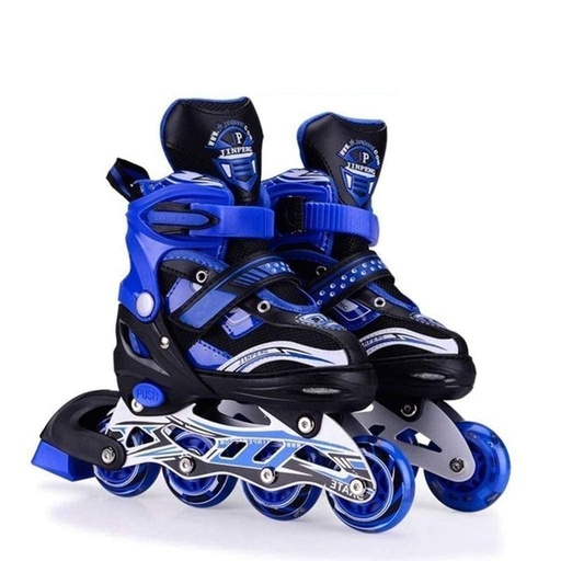 New Inline Skates, Adjustable Inline Roller Skates for Boys Kids & Girls, 7 to 14 Years Unisex Outdoor Skating Shoes Roller Blades with Led Flash